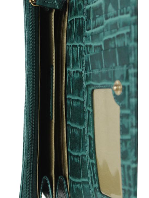 green leather regular clutch - 13672089 - Zoom Image - 3