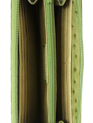 green leather regular clutch - 13672277 - Standard Image - 3
