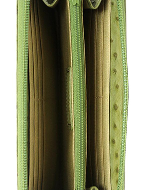 green leather regular clutch - 13672277 - Zoom Image - 3