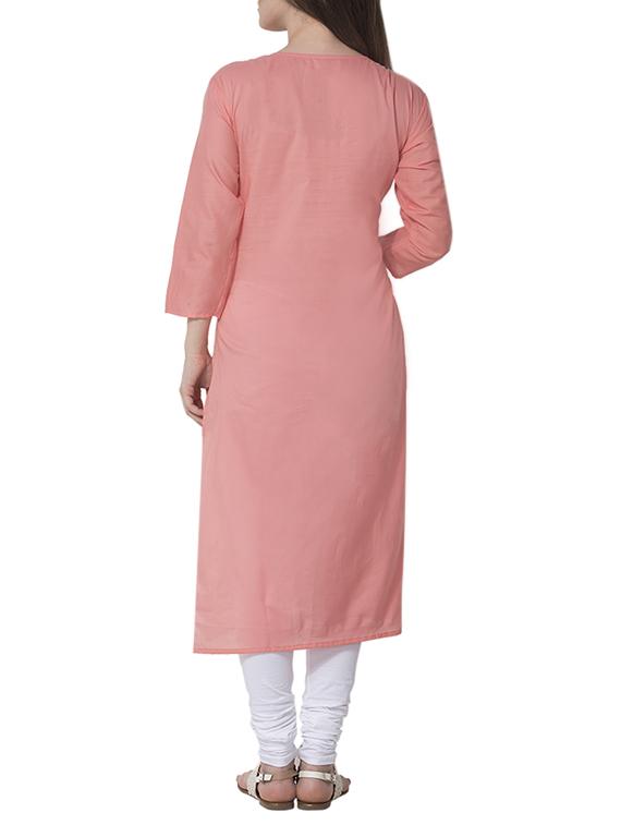 straight embroidered kurta - 13672362 - Zoom Image - 3