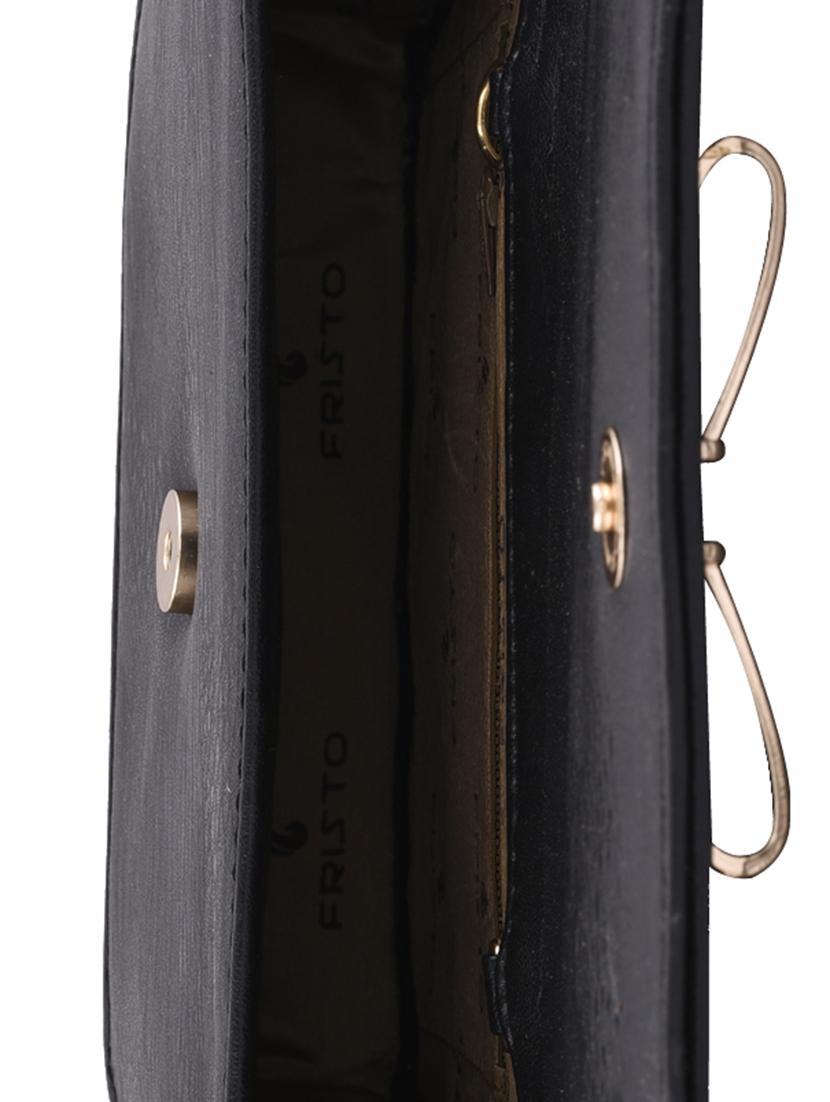 black leatherette regular sling bag - 13675882 - Zoom Image - 3