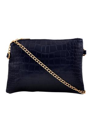 blue leatherette regular handbag - 13676747 - Standard Image - 3