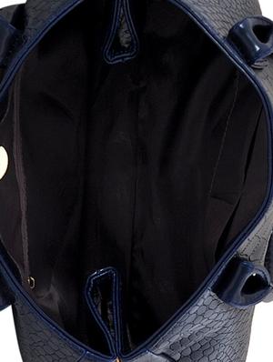 blue leatherette regular handbag - 13676747 - Standard Image - 6