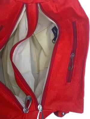red cotton regular handbag - 13678005 - Standard Image - 3