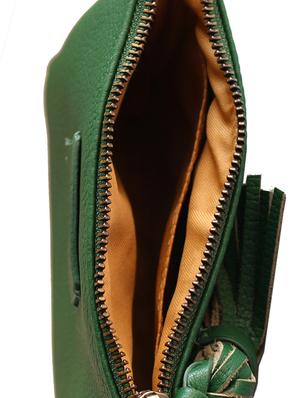 solid green leather handcrafted clutch - 13678534 - Standard Image - 3