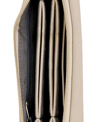 cream leatherette regular clutch - 13682015 - Standard Image - 3