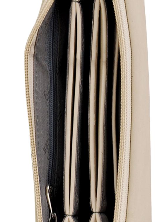 cream leatherette regular clutch - 13682015 - Zoom Image - 3