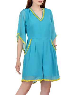 light blue georgette romper - 13683799 - Standard Image - 3
