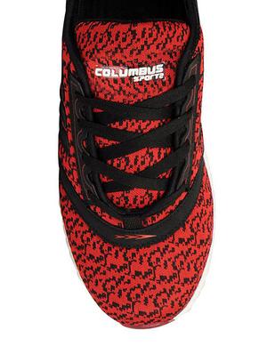 red fabric sport shoes - 13686178 - Standard Image - 3