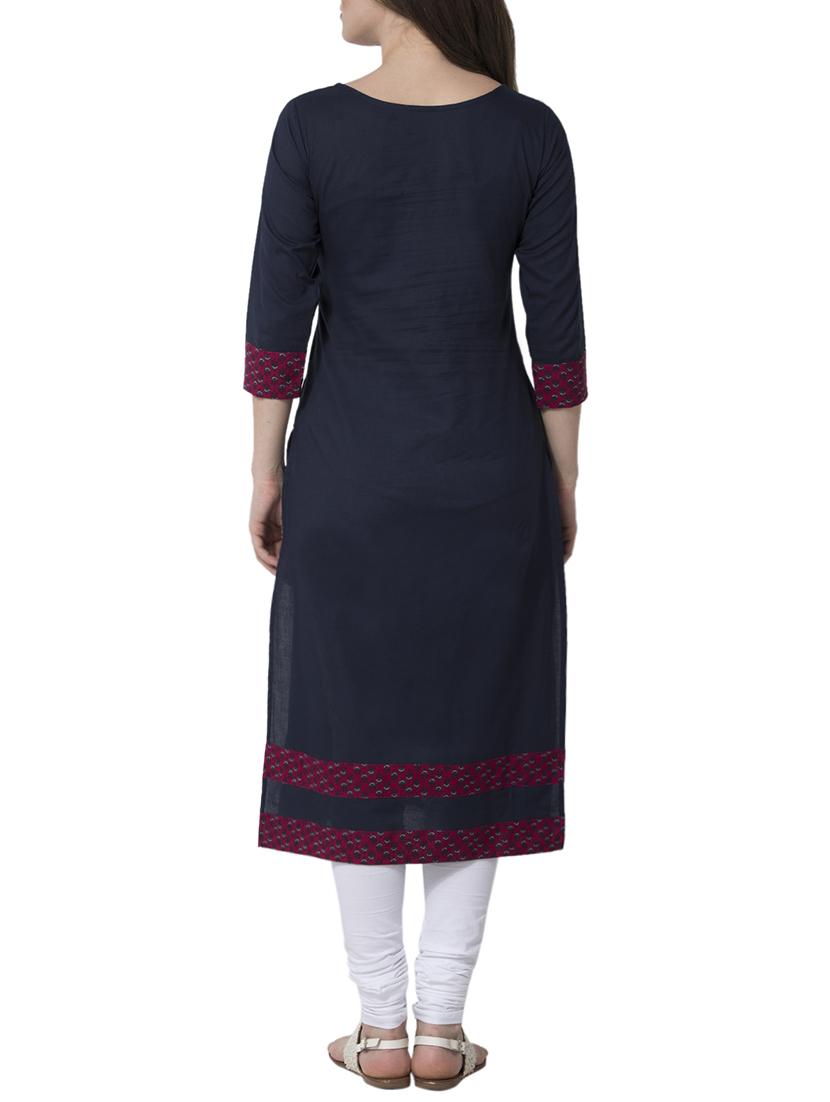 straight printed kurta - 13693072 - Zoom Image - 3