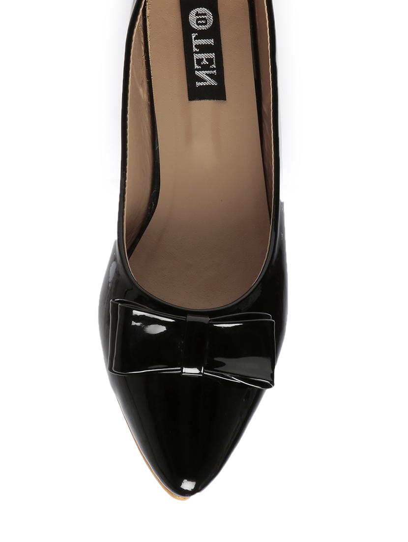 black leatherette slip on ballerina - 13695227 - Zoom Image - 3