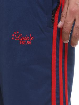 dark blue cotton full length track pant - 13733944 - Standard Image - 3