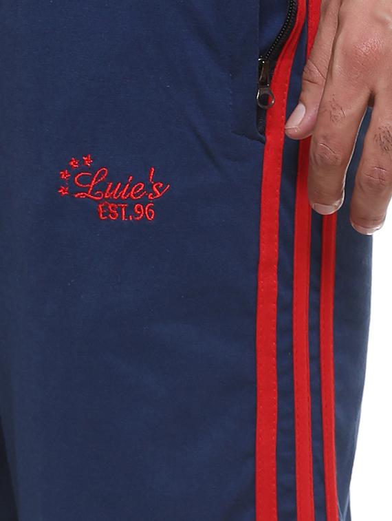 dark blue cotton full length track pant - 13733944 - Zoom Image - 3
