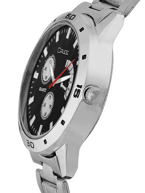 Crude Combo of Black Dial Watch-rg716 With Black Leather Belt & Wallet - 13742932 - Standard Image - 3