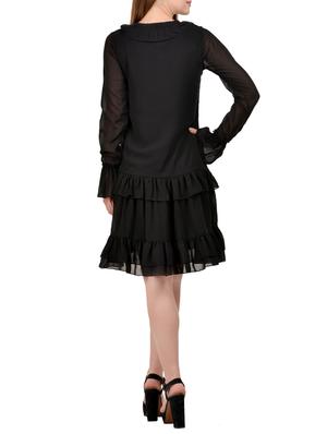 tie up neck asymmetric dress - 13746579 - Standard Image - 3