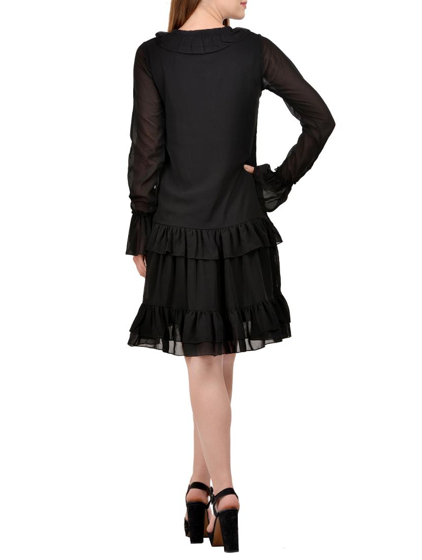 tie up neck asymmetric dress - 13746579 - Zoom Image - 3