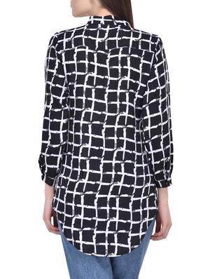 black crepe regular shirt - 13747426 - Standard Image - 3