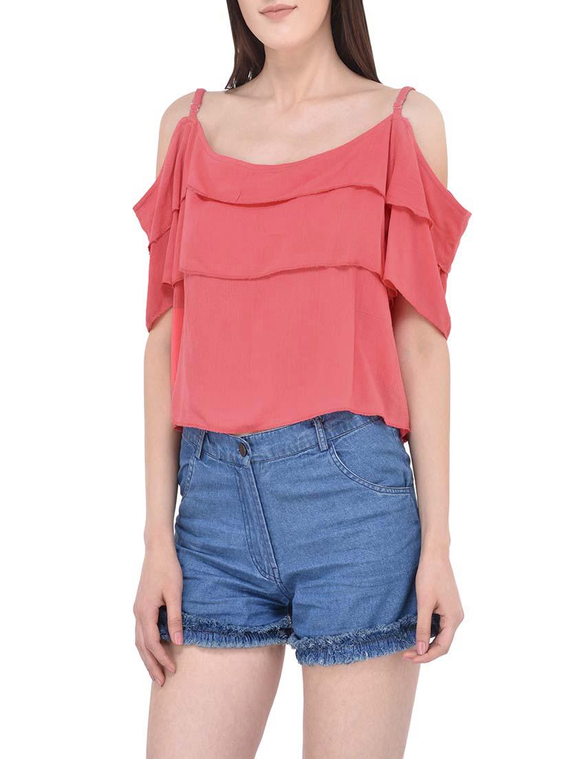 pink viscose regular top - 13747496 - Zoom Image - 3