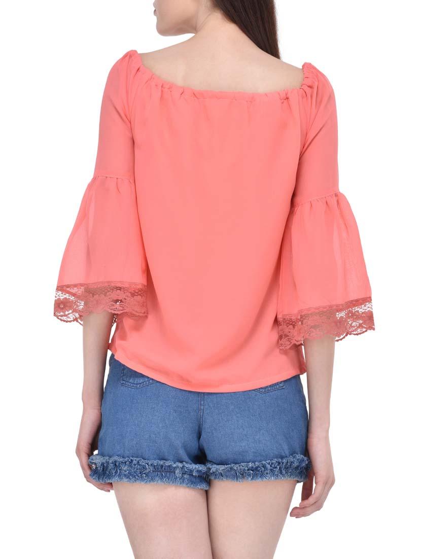 solid pink rayon top - 13747502 - Zoom Image - 3