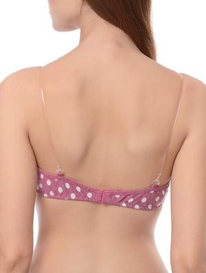set of 2 multicolored polka dots printed nylon bras - 13748438 - Standard Image - 3