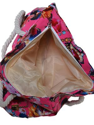 multi colored polyester printed tote - 13752222 - Standard Image - 3