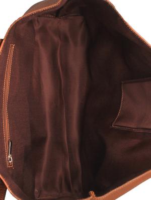 brown leatherette regular handbag - 13753010 - Standard Image - 3