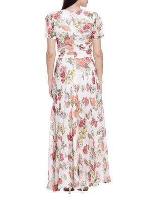 white poly georgette maxi dress - 13753065 - Standard Image - 3