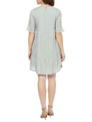 grey viscose aline dress - 13764716 - Standard Image - 3