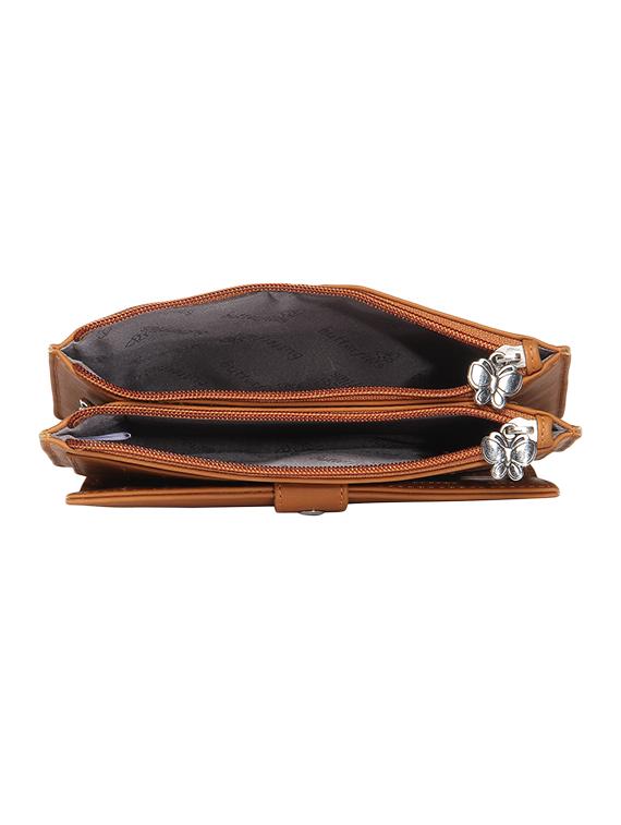 brown leatherette regular clutch - 13775973 - Zoom Image - 3