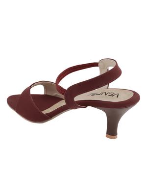 maroon back strap sandal - 13776164 - Standard Image - 3