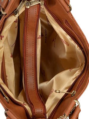 tan leatherette regular handbag - 13786119 - Standard Image - 3