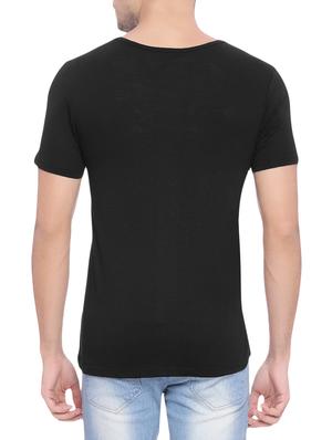 black cotton t-shirt - 13787029 - Standard Image - 3