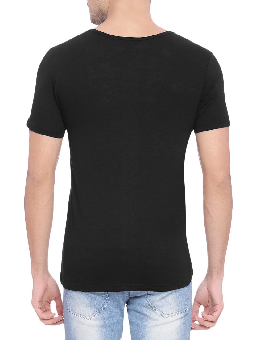 black cotton t-shirt - 13787029 - Zoom Image - 3