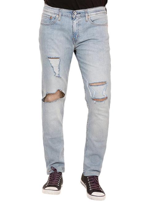 blue denim distressed jeans - 13810288 - Standard Image - 1