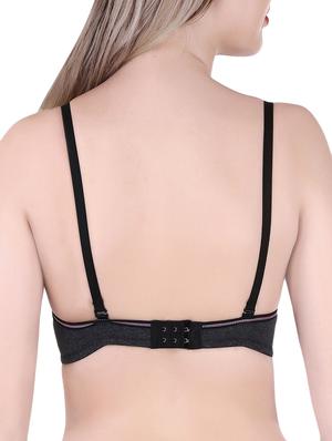 black cotton push up bra - 13816019 - Standard Image - 3