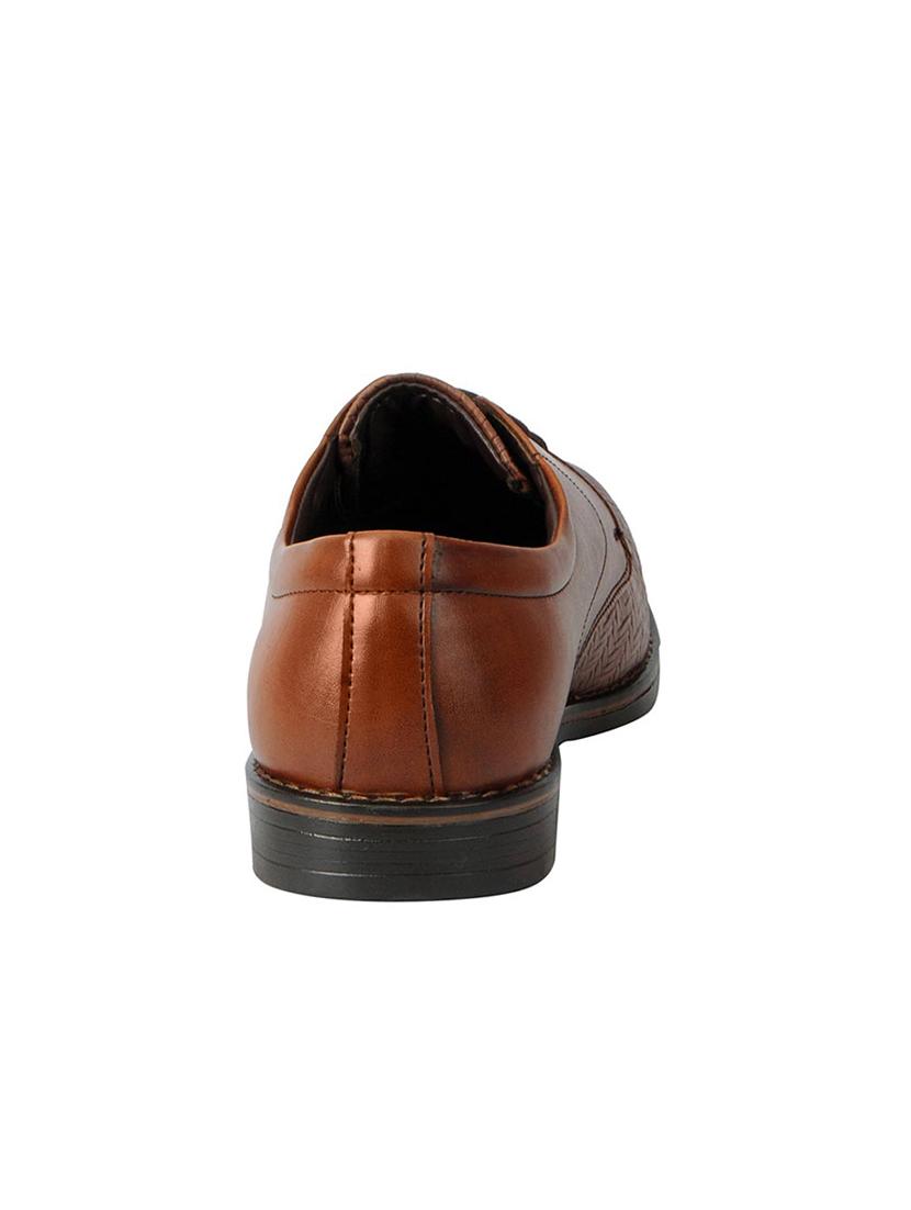 tan leatherette lace-up derby - 13817911 - Zoom Image - 3