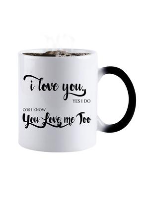 Snoby Magic Mug Black Ceramic Colour Changing Coffee Mug - 13819953 - Standard Image - 3