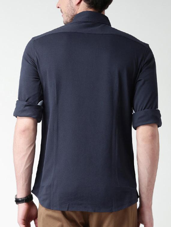 blue cotton casual shirt - 13826000 - Zoom Image - 3