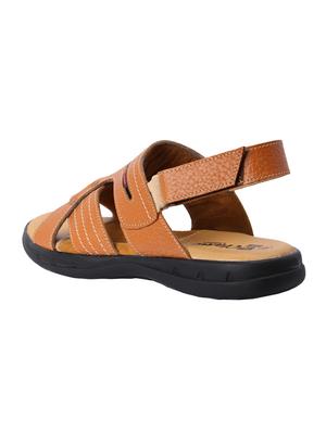tan leather back strap sandal - 13837126 - Standard Image - 3