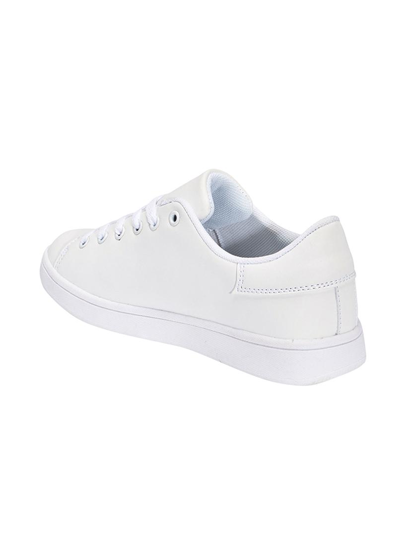 white rubber laceup sneakers - 13848821 - Zoom Image - 3