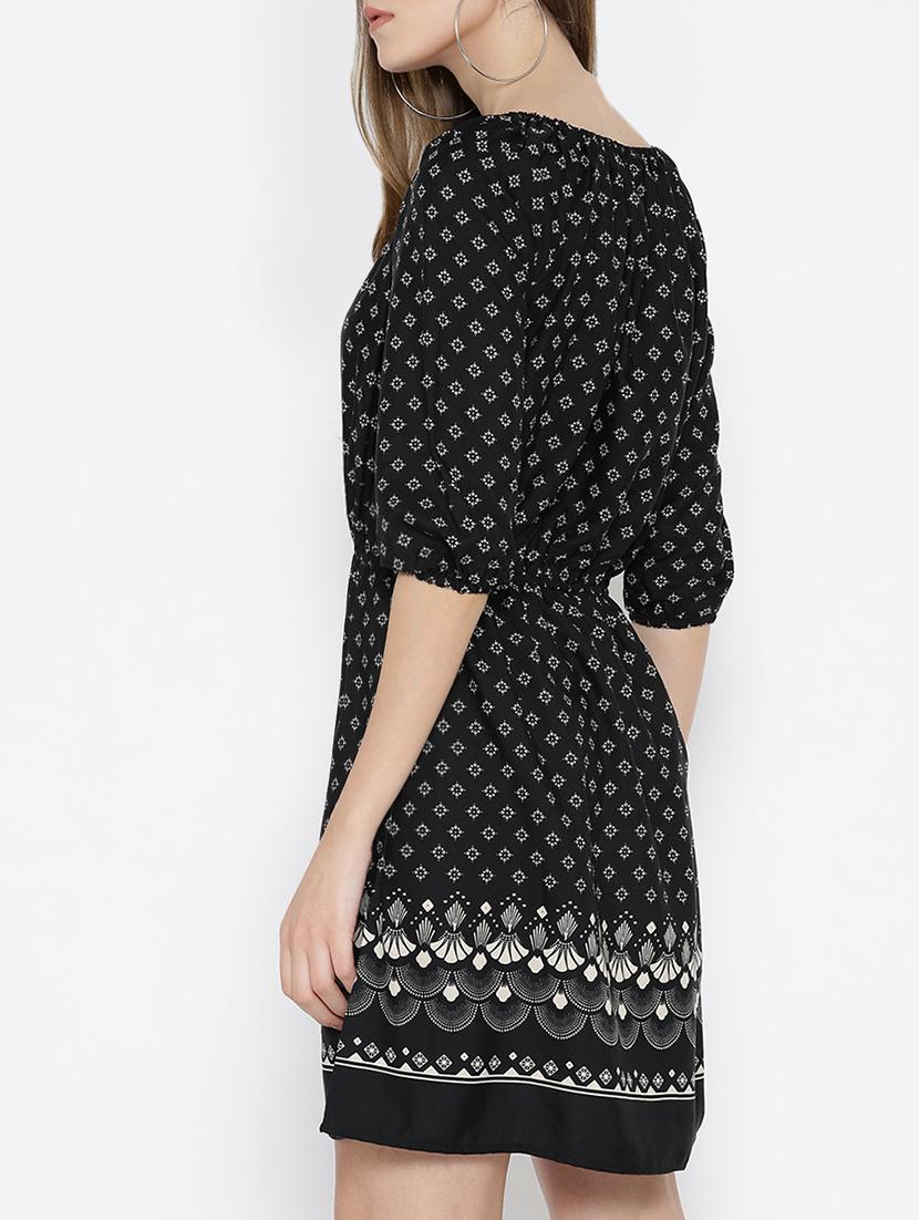 black printed dress - 13852028 - Zoom Image - 3
