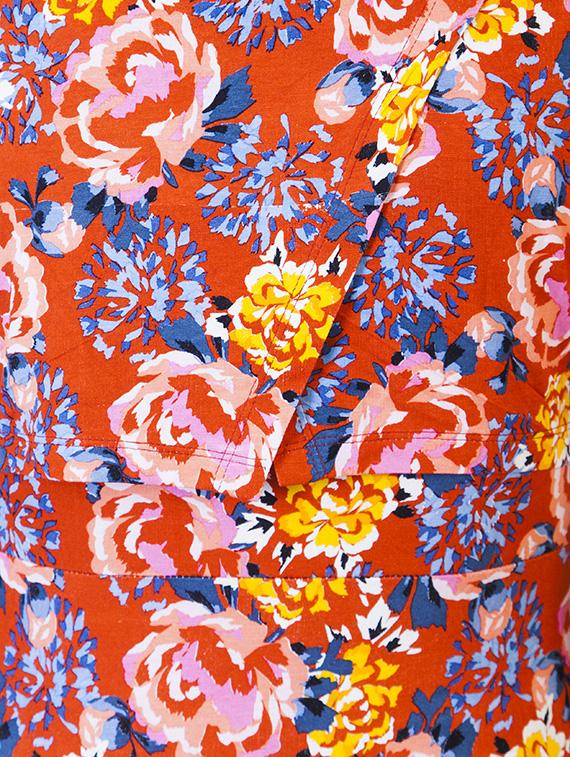 red printed viscose maternity wear - 13853780 - Zoom Image - 6