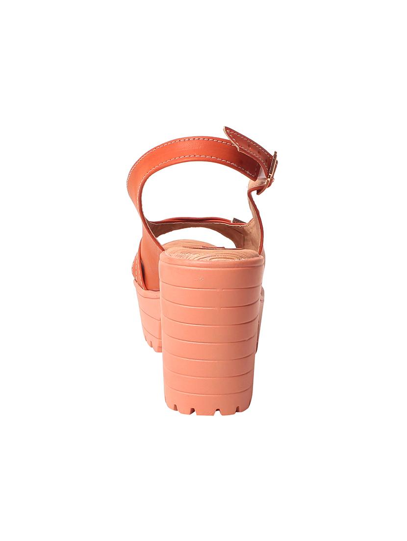 tan faux leather platforms sandals - 13855187 - Zoom Image - 3