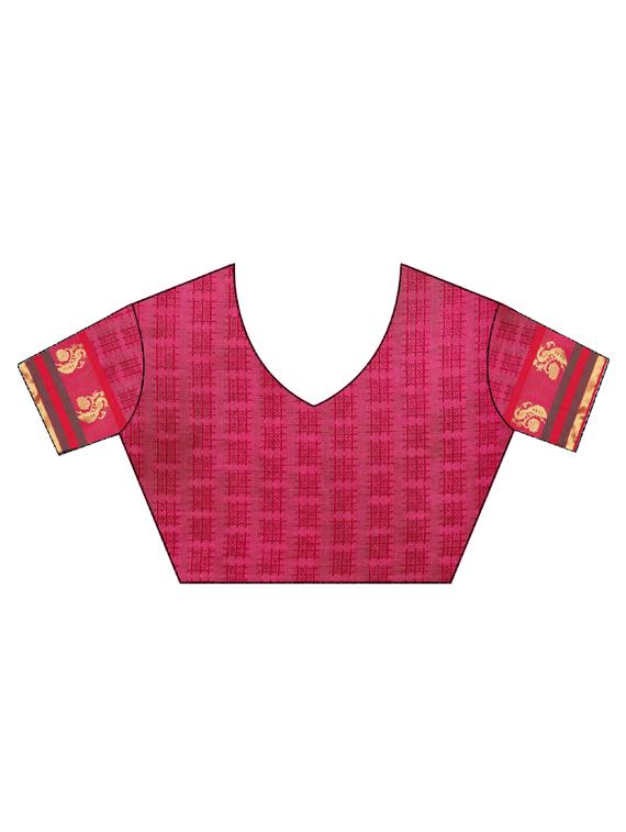 blue kanjivaram silk saree with blouse - 13885495 - Zoom Image - 3