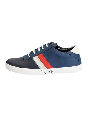 blue leatherette lace up sneaker - 13890156 - Standard Image - 3