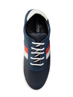 blue leatherette lace up sneaker - 13890156 - Standard Image - 6