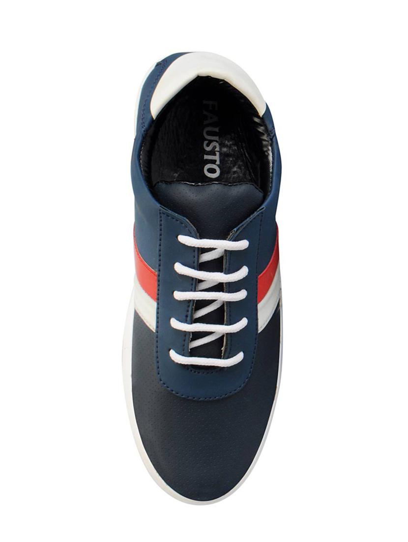 blue leatherette lace up sneaker - 13890156 - Zoom Image - 6