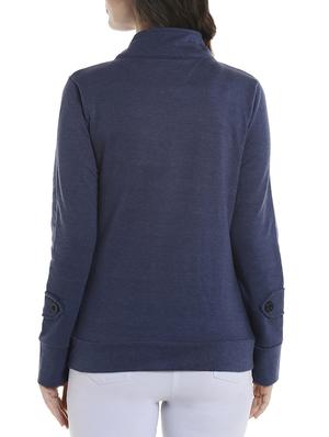 solid blue cotton jacket - 13892826 - Standard Image - 3