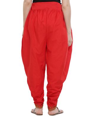 KAANCHIE NANGGIA red cotton dhoti salwar - 13897261 - Standard Image - 3