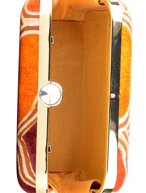 multi colored cotton box clutch - 13902118 - Standard Image - 3